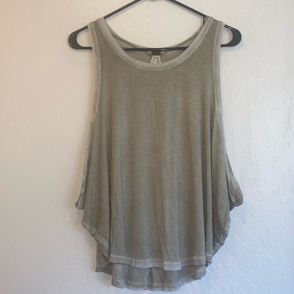 Free People army green slouchy tank size XS